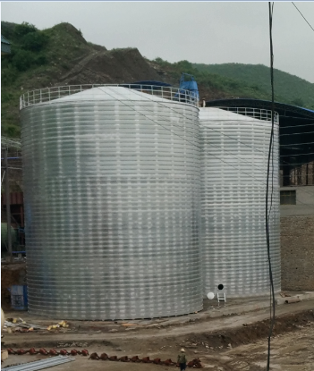 柳河粮食钢板仓的安装全过程不用热焊接